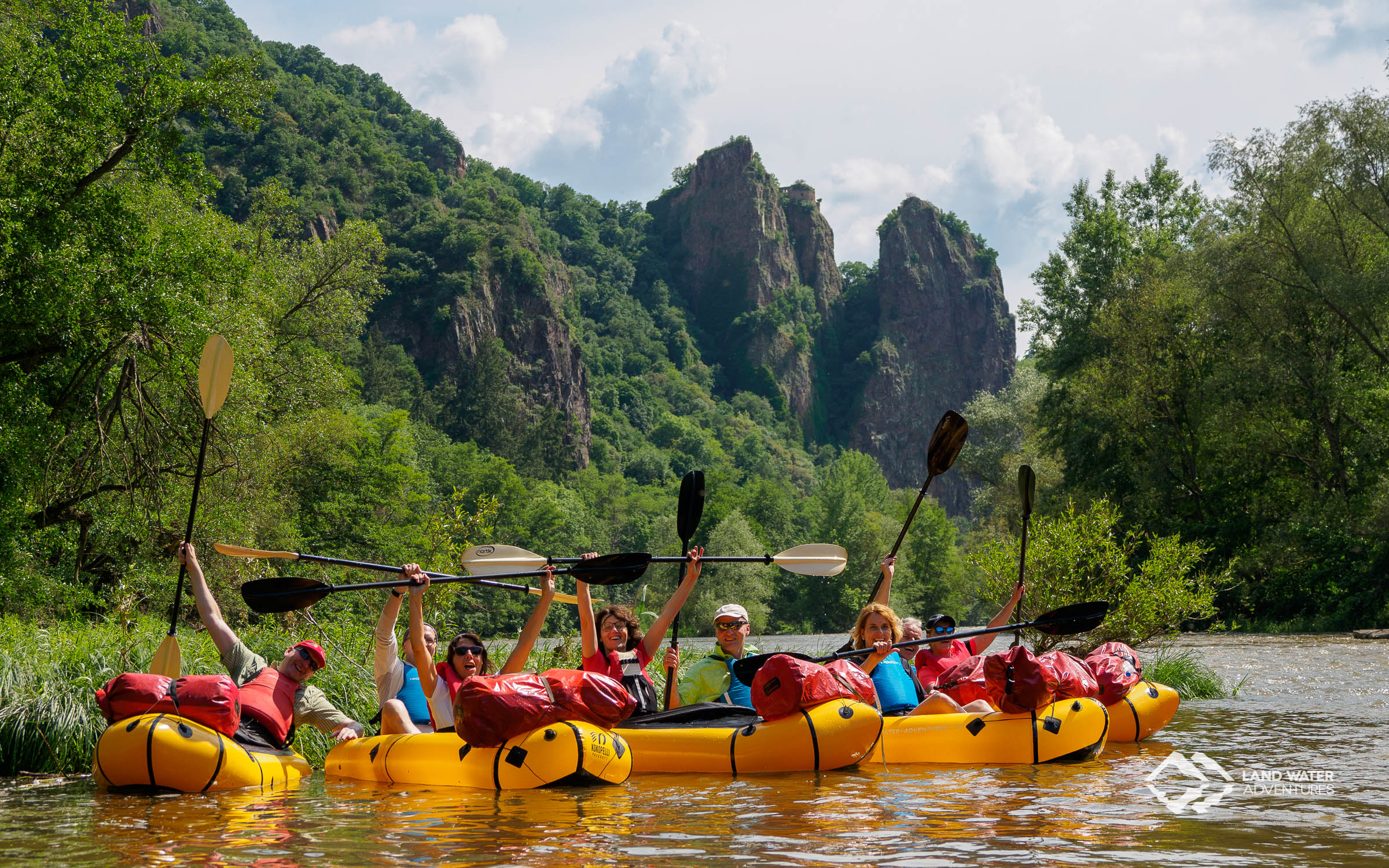 Packrafting Nahe am Rheingrafenstein © Land Water Adventures