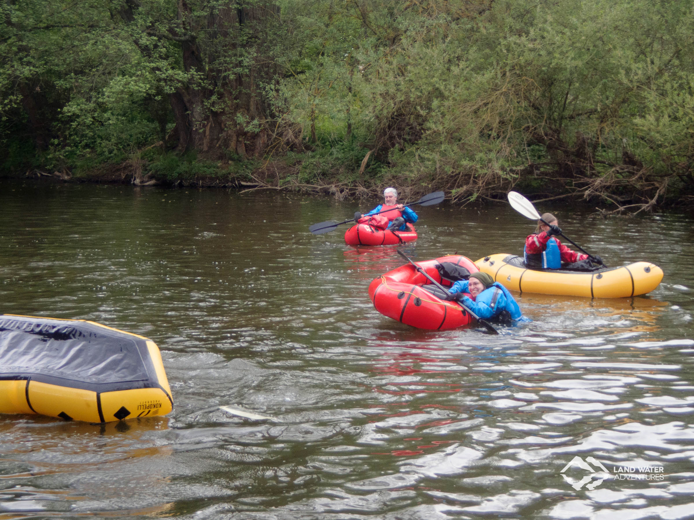 Kenterübungen auf der Nahe © Land Water Adventures