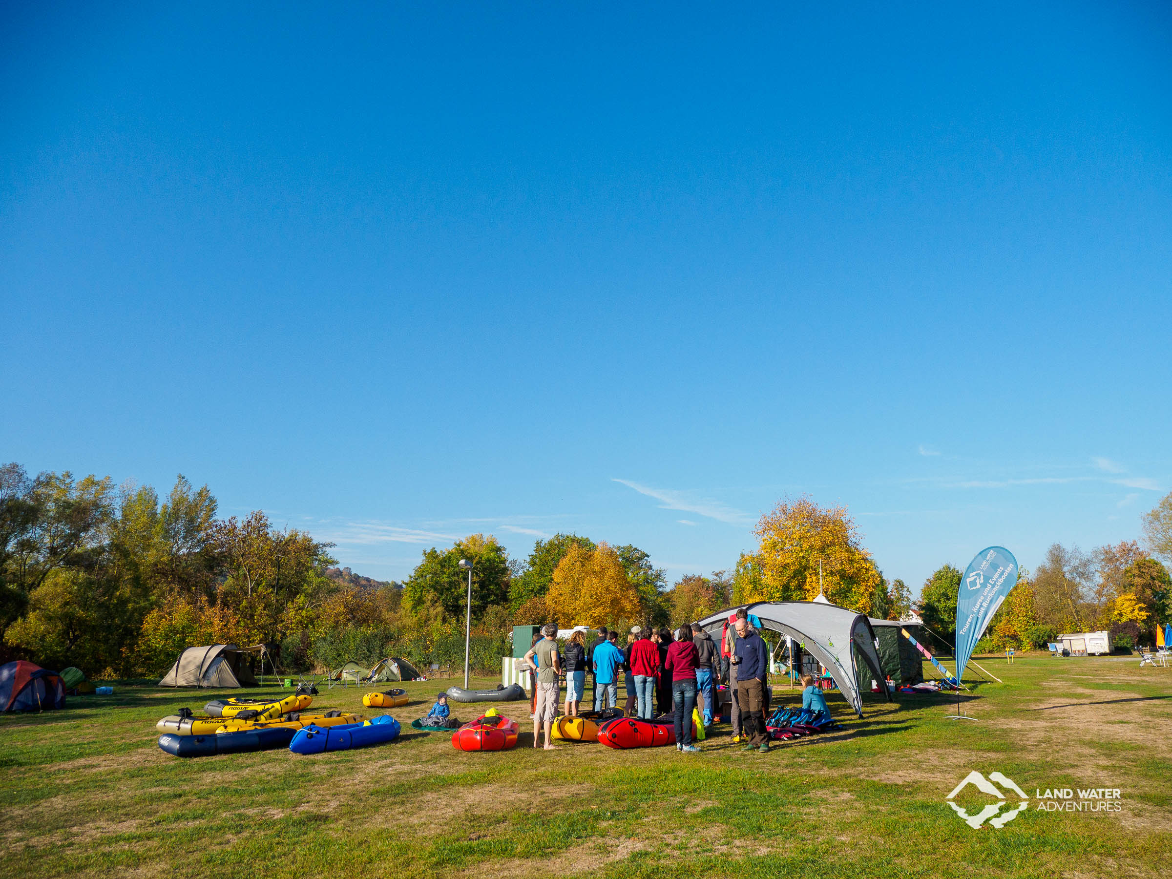 Zeltwiese Nahemühle Saisonabschluss 2018 © Land Water Adventures