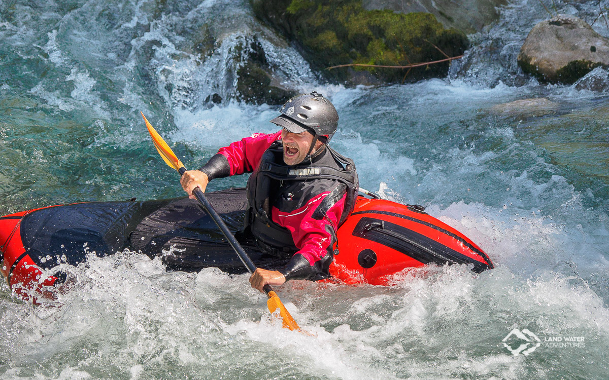 Andi Wildwasser Packrafting Soca © Land Water Adventures