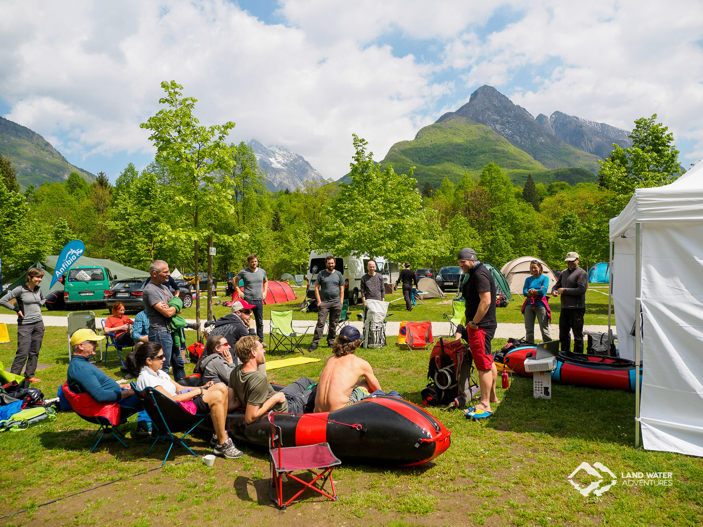 Packsystemworkshop Packrafting beim European Packrafting Meet-up 2019 © Land Water Adventures