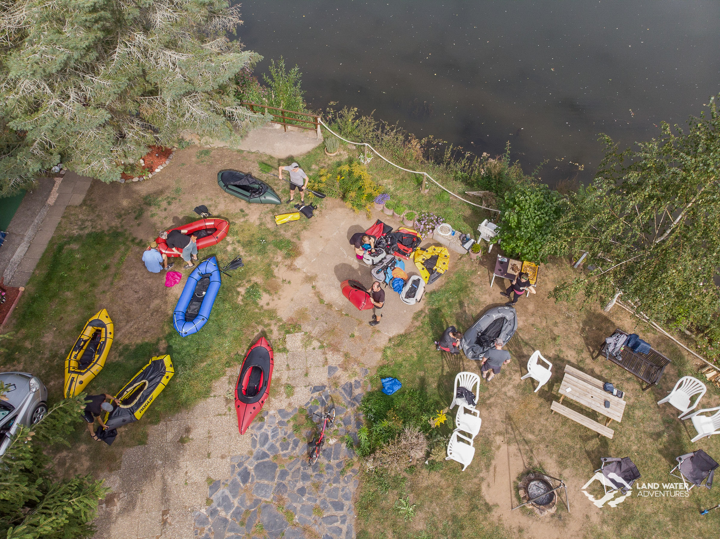 Saisonabschluss Nahe am Campingplatz Nahe-Alsenzeck aus der Luft © Land Water Adventures
