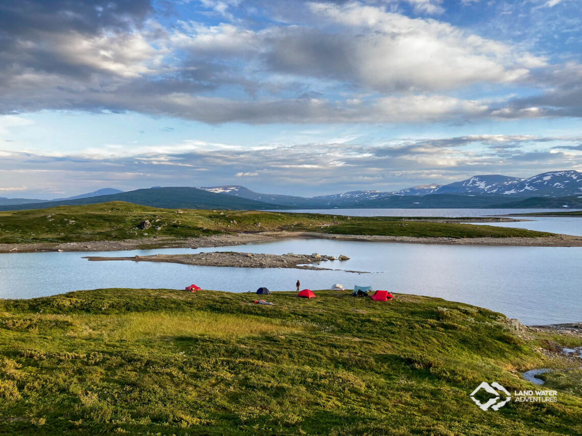 Packraft Camp auf Expedition Norwegen