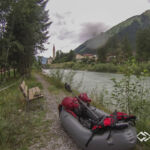 Ausstieg rechtsseitig, ca. 350m flussaufwärts von Camp Rudi