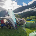 Basecamp Packrafting Tirol mit Sonne © Land Water Adventures