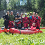 Gruppenbild an Land, Packrafting Tirol 2017 © Land Water Adventures