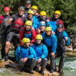 Unsere zweite <a style="color: white;text-decoration: underline" href="https://www.land-water-blog.de/soca-a-z/" target="_blank" rel="noopener">Soca-Truppe</a> 2018 Soca Gruppe 2 © Land Water Adventures