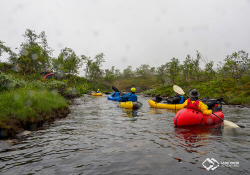 Packrafting Expeditionskurs Norwegen / Schweden © Land Water Adventures