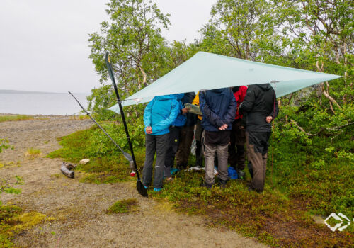 Briefing beim Packrafting Expeditionskurs Sylan © Land Water Adventures